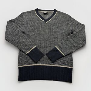 Versace Jeans Couture Women’s Size Sm V-Neck Sweater Black Gold Designer Vintage